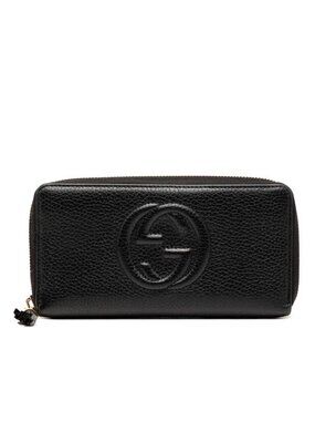 Gucci Soho Interlocking Tale Wallet Black Leather